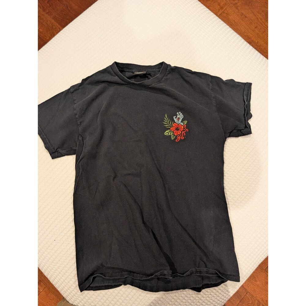 Santa Cruz Boys Tee – Size M – Skull & Octopus Embroidery – Skate Style